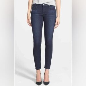 AG Denim Dark Wash The Stilt Jean Cigarette Leg Womens 27 By Adriano Goldschmied